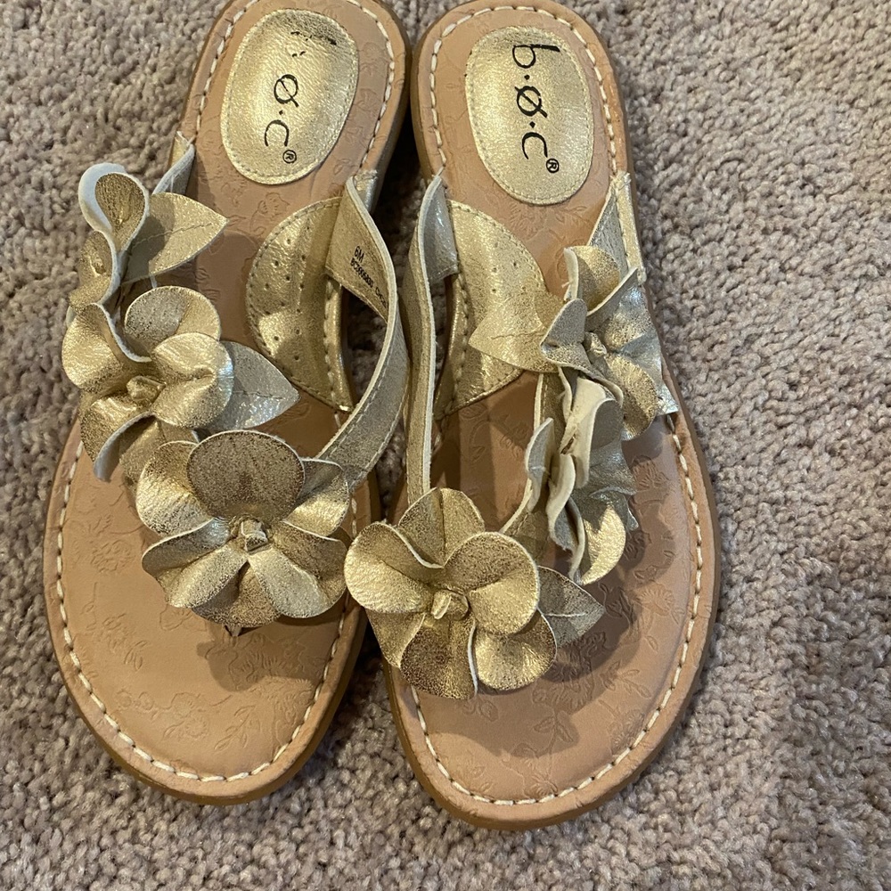 BOC gold sandals.  Like new. Worn once